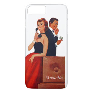 Capa iPhone 8 Plus/7 Plus Casal de Telefones Vintage iPhone 7 Plus branco