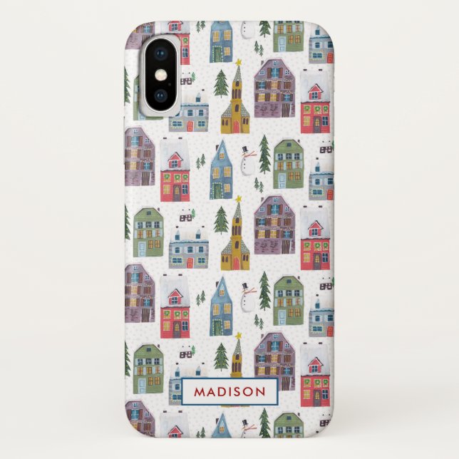 Capa Para iPhone, Case-Mate Casas paisagísticas de inverno | Férias de Natal | (Verso)
