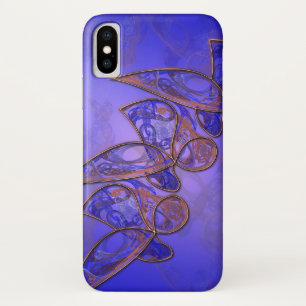 Capa Para iPhone X Case mate de cobre do iPhone das borboletas