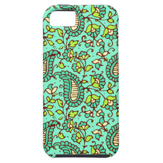 Capa Para iPhone 5 Case mate do iPhone 5 de Paisley da cerceta