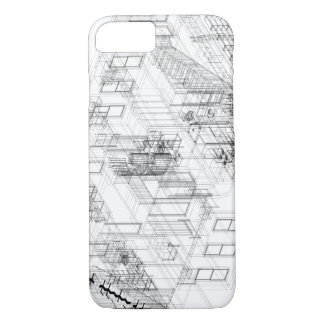 Capa iPhone 8/7 Caso arquitectónico do iPhone 7 do quadro do fio