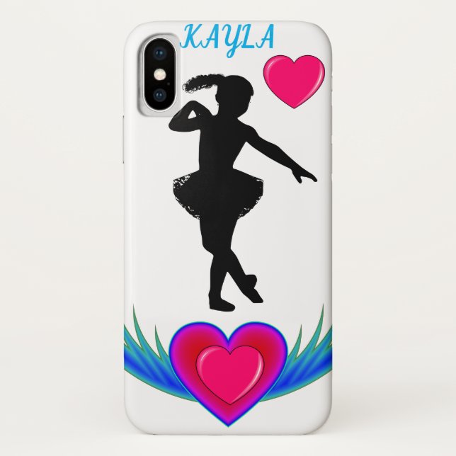 Capa Para iPhone, Case-Mate Caso Ballerina Apple IPhone X. Nome personalizado. (Verso)