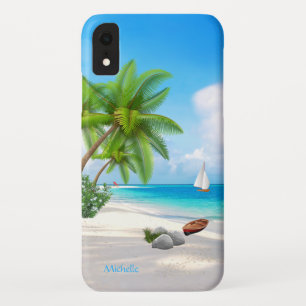 Capa Para iPhone Da Case-Mate Caso: Caribe Praia com Nome