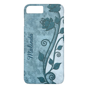 Capa Para iPhone Da Case-Mate Caso Chic Blue Floral Impressão iPhone 7 Plus