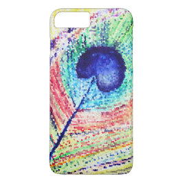 Capa iPhone 8 Plus/7 Plus Caso da pena de peacock