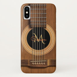 Capa Para iPhone Da Case-Mate Caso de madeira morno do iPhone X da guitarra