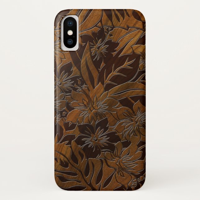 Capa Para iPhone, Case-Mate Caso do Anini Beach Faux Wood Hawaiian iPhone 7 (Verso)