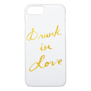Capa iPhone 8/7 Caso do Bebado in Love iPhone 7 - branco e ouro