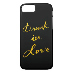 Capa Para iPhone Da Case-Mate Caso do Bebado in Love iPhone 7 - ouro e preto