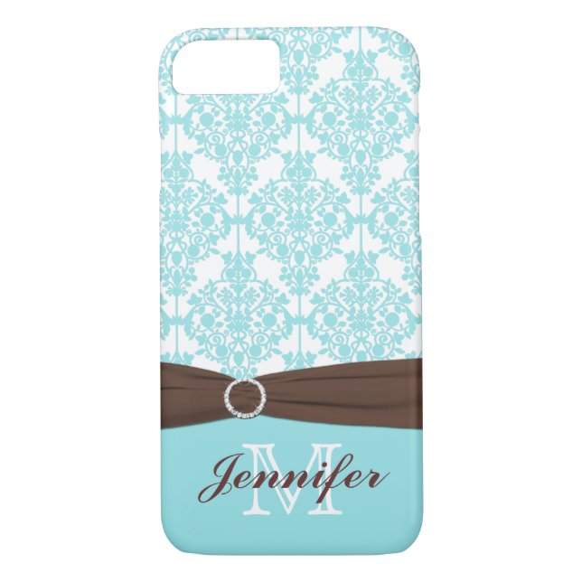 Capa Para iPhone, Case-Mate Caso do iPhone 7 Azul, Marrom, Branco (Verso)