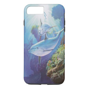 Capa iPhone 8 Plus/7 Plus Caso do iPhone 7 com golfinho de água