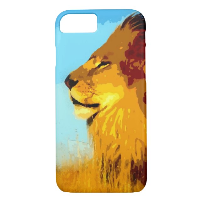 Capa Para iPhone, Case-Mate Caso do iPhone 7 do Lion de pop Art (Verso)