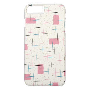 Capa iPhone 8 Plus/7 Plus Caso do iPhone 7 Plus com Padrão Atômico Rosa Re