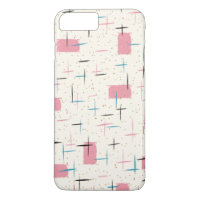 Caso do iPhone 7 Plus com Padrão Atômico Rosa Retr