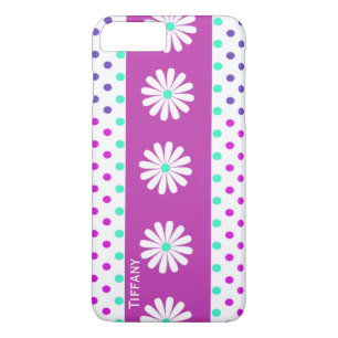 Capa iPhone 8 Plus/7 Plus Caso do iPhone 7 Plus do Bolinhas e Flores bonito