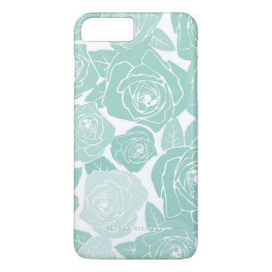 Capa iPhone 8 Plus/7 Plus Caso do iPhone 7 Plus Personalizado Rosas Azuis Pa