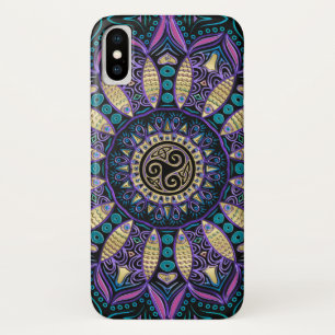 Capa Para iPhone X Caso do iPhone X da mandala de Triskele do céltic