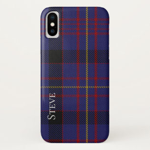 Capa Para iPhone X Caso do iPhone X da xadrez de Tartan de Dundonald