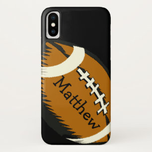Capa Para iPhone X Caso do iPhone X do Brown Football Sports