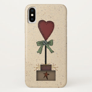 Capa Para iPhone Da Case-Mate Caso do iPhone X do Topiary do coração