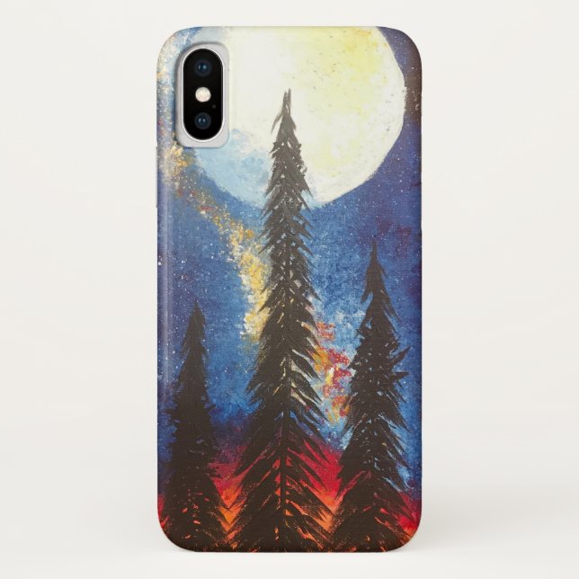 Capa Para iPhone, Case-Mate Caso do iPhone X "Pines at Dusk" (Verso)
