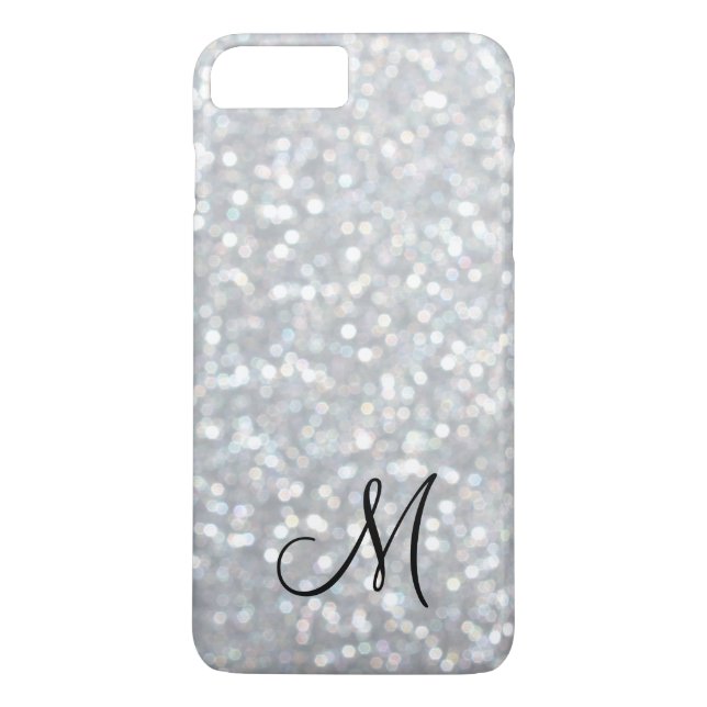 Capa Para iPhone, Case-Mate Caso do Monograma Silver Sparkle iPhone 7 Plus (Verso)