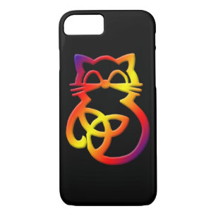 Capa Para iPhone Da Case-Mate Caso do Rainbow Trinity Knot Celtic Cat iPhone 8/7