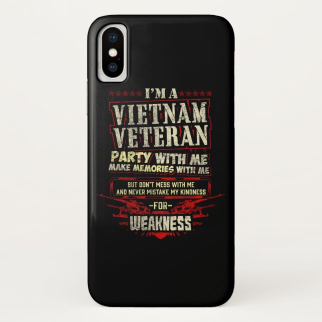 Capa Para iPhone, Case-Mate Caso do telemóvel eu sou um veterano de Vietnam (Verso)