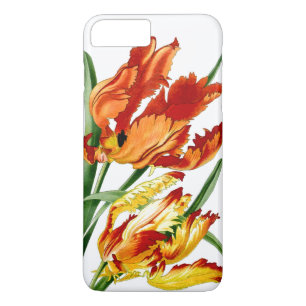 Capa iPhone 8 Plus/7 Plus Caso floral do iPhone 7 da flor da tulipa botânic