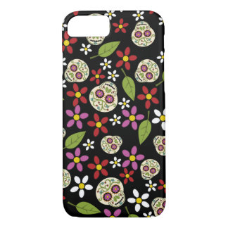 Capa Para iPhone Da Case-Mate Caso floral do iPhone 7 dos crânios do açúcar