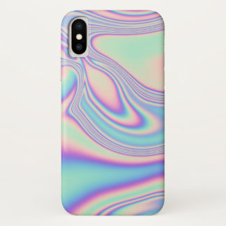 Capa Para iPhone X Caso holográfico do iPhone X do Iridescence do mar