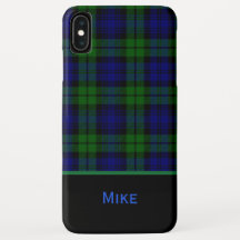 Caso máximo Monogrammed do iPhone XS da xadrez