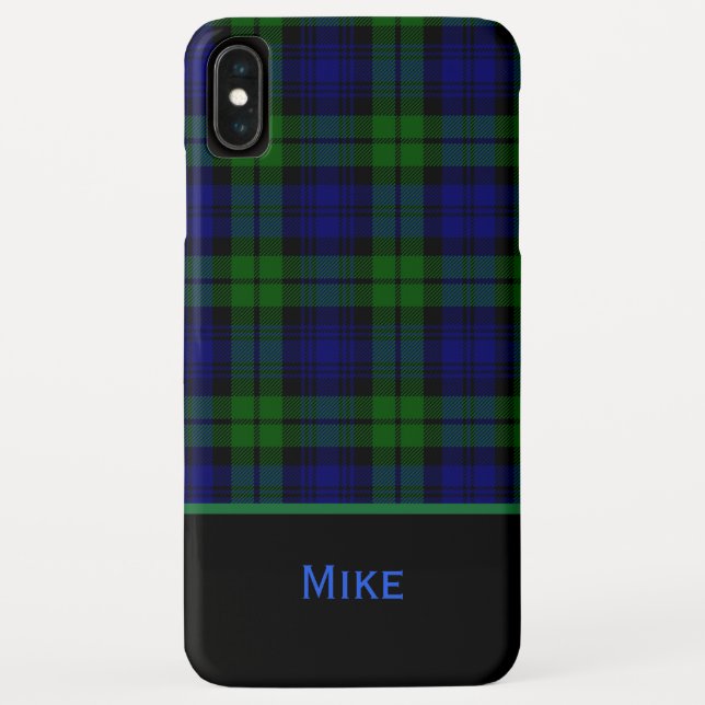 Capa Para iPhone, Case-Mate Caso máximo Monogrammed do iPhone XS da xadrez (Verso)