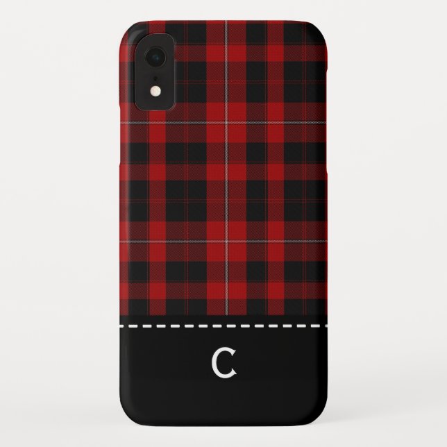 Capa Para iPhone, Case-Mate Caso Monogrammed do iPhone XR da xadrez de (Verso)