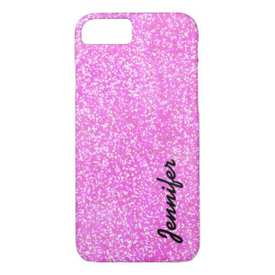 Capa Para iPhone Da Case-Mate CASO PERSONALIZADO DE GIRLY GLITTER Pink com nome