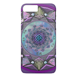 Capa iPhone 8 Plus/7 Plus Caso positivo do iPhone 7 Mystical celtas roxos da