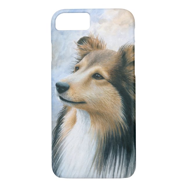 Capa Para iPhone, Case-Mate Caso Sheltie Collie do cão 122 para iPhone 7 (Verso)