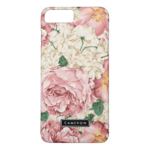 Caso Vintage Peonies e Hydrangeas iPhone 7 Plus