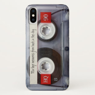 Capa Para iPhone X Cassete de banda magnética retro