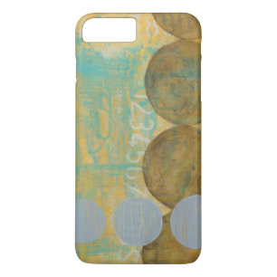 Capa iPhone 8 Plus/7 Plus Castanho Escuro e Círculos de Cinza com Números