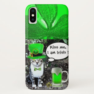 CAPA PARA iPhone X  CAT DO DIA DE PATRICK DE SANTO COM CERVEJA