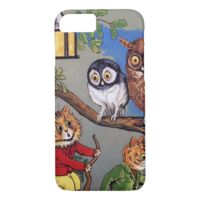 Capa Para iPhone, Case-Mate Cat e Coruja, Louis Wain (Verso)