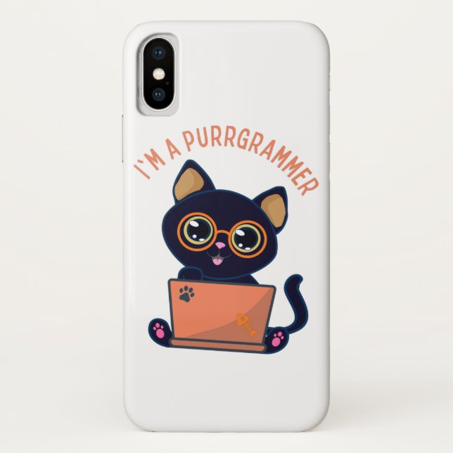 Capa Para iPhone, Case-Mate Cat Lovers Eu sou um programador de purrgrammer (Verso)
