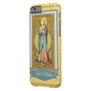 Capa Barely There Para iPhone 6 Católico abençoado de Mary Jesus da mãe do Virgin