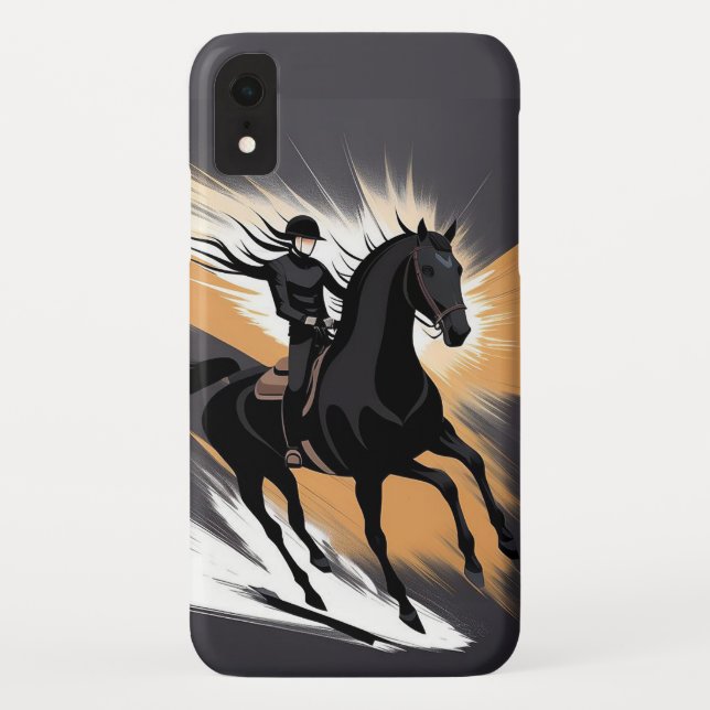 Capa Para iPhone, Case-Mate Cavaleiro Galopando sob a Luz do Luar (Verso)