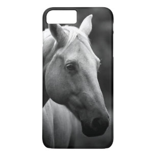 Capa iPhone 8 Plus/7 Plus Cavalo branco preto