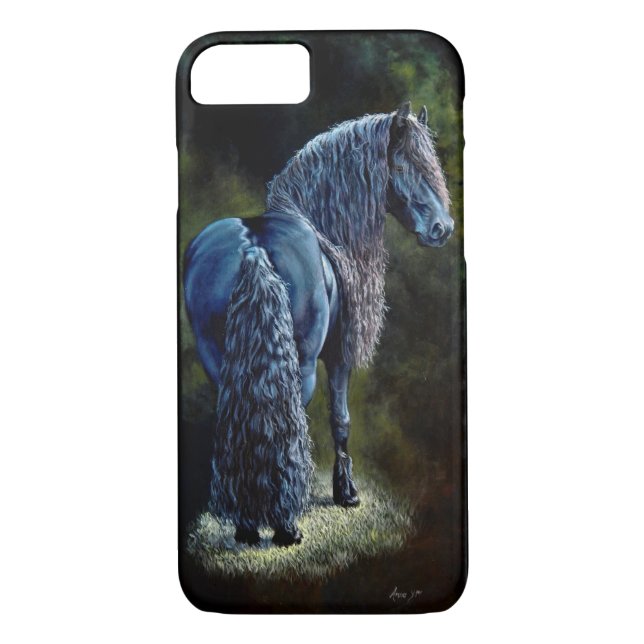 Capa Para iPhone, Case-Mate Cavalo de garanhão frívio em holofote, pintura (Verso)