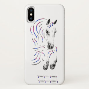 Capa Para iPhone X Cavalo de salto à moda da ligação em ponte