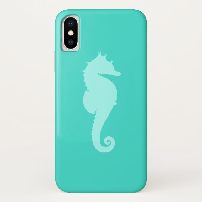 Capa Para iPhone, Case-Mate Cavalo do Mar de Turquesa 2 (Verso)