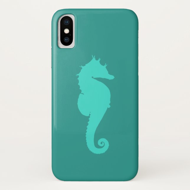 Capa Para iPhone, Case-Mate Cavalo do Mar Turquesa (Verso)